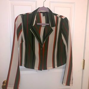 Striped button up blouse